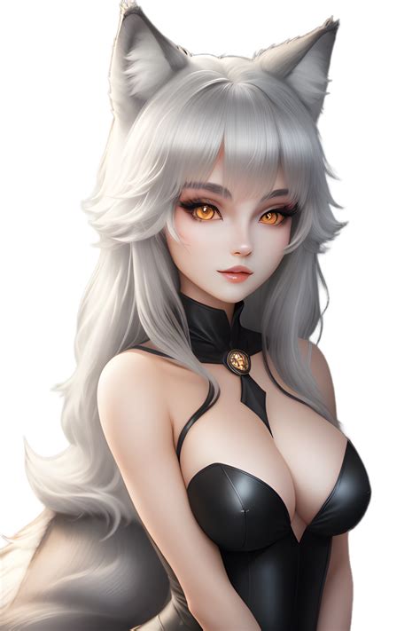 White Fox Demon on Transparent Background By Ai Generator 27392092 PNG