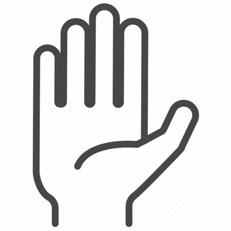 Five, gesture, hand, oath, palm, sign, swear icon