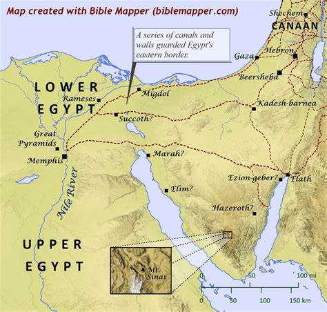 Biblical Map Of Egypt