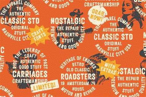 Fendesert - Vintage Stamp Font - Design Cuts