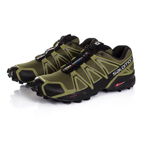 Salomon Speedcross 4 Mens Green Water Resistant Running Sports Shoes ...