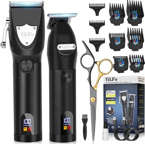 Amazon.com: YiLFo Hair Clippers for Men Professional- Beard Hair Trimmer, Cordless Barber ...