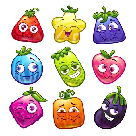 Fruit faces — Stock Vector © interactimages #9995264