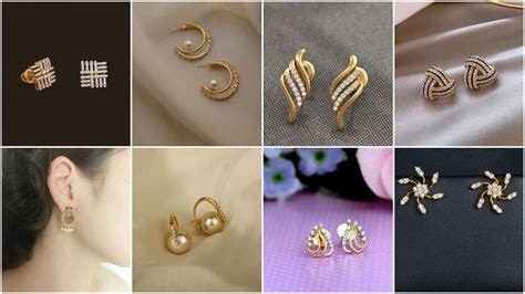 Simple gold earring design