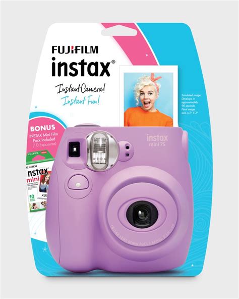 Fujifilm Instax Mini 7S Instant Camera (with 10-pack film) - Lavender in 2020 | Instax mini ...