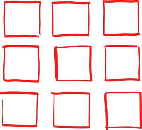 square box hand drawn doodle style for web site, logo and text check ...