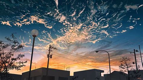 HD wallpaper: dusk, anime, city, sunset | Wallpaper Flare