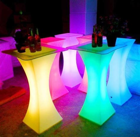 Mesas con luz led | Cocktail tables, Square cocktail table, Light table