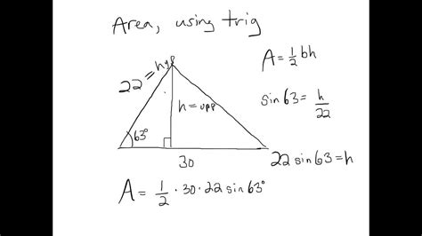 Area Of Triangle Trigonometry