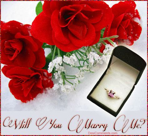 Will You Marry Me? flowers and ring graphic