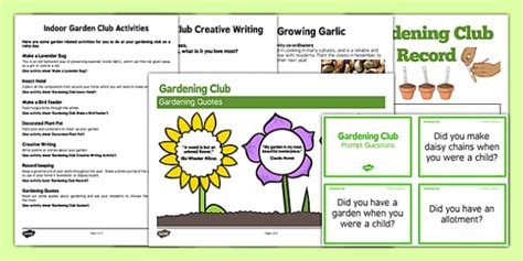 Care Home Gardening Club Indoor Activity Ideas Pack - Twinkl