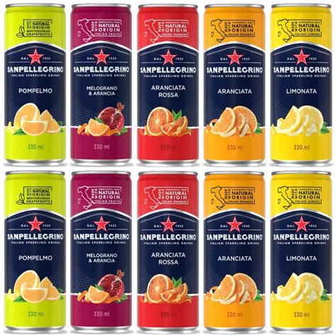 Buy San Pellegrino Sparkling Fruit Beverages 5 Flavor Variety Pack 1.15 Fl Oz Cans, Italian ...