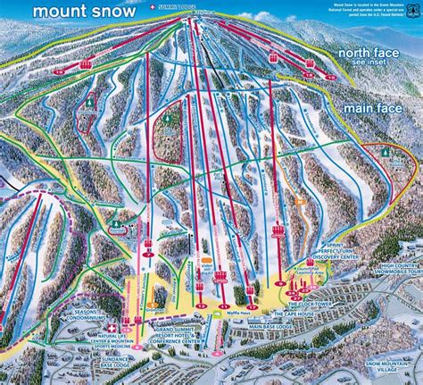 Mount Snow trail map, Mount Snow ski map, Mount Snow snowboard map