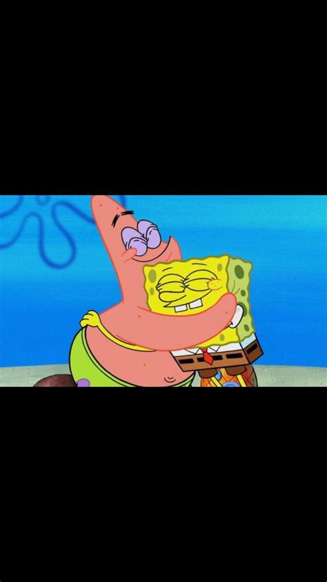 patrick and spongebob hugging