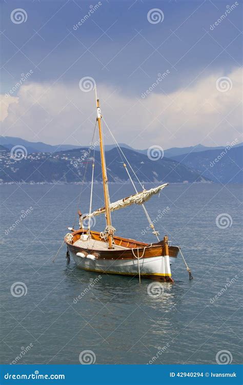 Small wooden sail ship stock photo. Image of deck, mast - 42940294