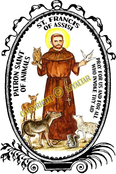 Amazon.com: My Altar Saint Francis of Assisi Patron of Animals Art ...