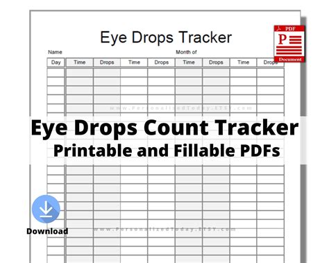 Cataract Surgery Eye Drops Schedule Chart