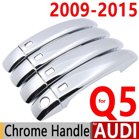 for Audi Q5 Luxurious Chrome Door Handle Covers Trim Set of 4Door Q5 2009 2015 Accessories Car ...