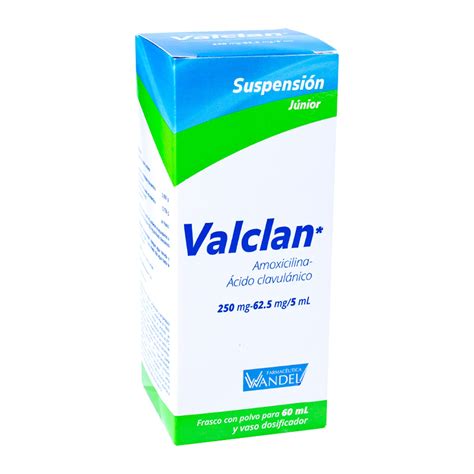 VALCLAN AMOXICILINA/ACIDO CLAVULANICO 60 ML 250MG/62.5MG - Farmacia Emergencias