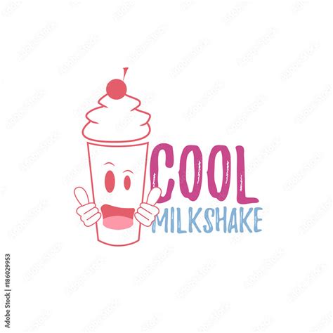 Milkshake Logo Vector Art Stock Vector | Adobe Stock