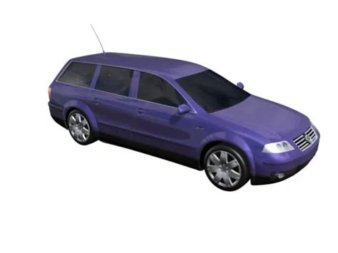 Volkswagen Passat B5 Wagon Free 3d Model - .3ds, .C4d, .Lwo, .Max, .Obj ...