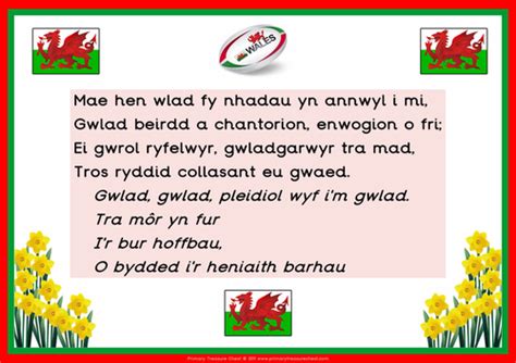 Schlagzeilen 4382ug: Welsh National Anthem Rugby Translation