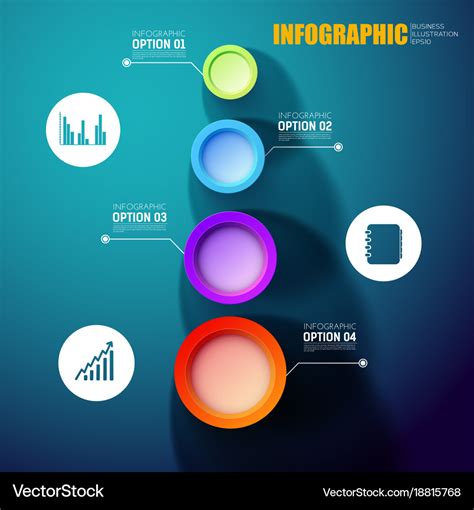 Business growth steps infographic Royalty Free Vector Image