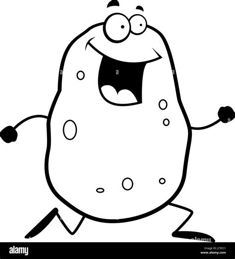 Potato Cartoon Black and White Stock Photos & Images - Alamy