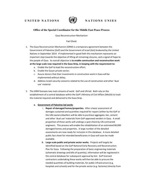 Gaza Reconstruction Mechanism Fact Sheet - occupied Palestinian territory | ReliefWeb