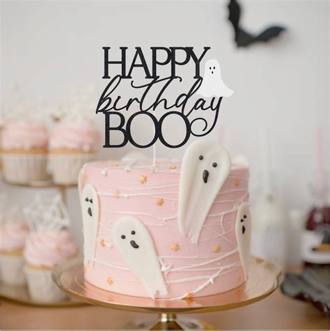 Happy Birthday BOO Cake Topper Halloween Cake Topper Ghost - Etsy