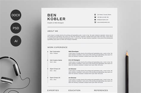 Resume/CV | Resume Templates ~ Creative Market