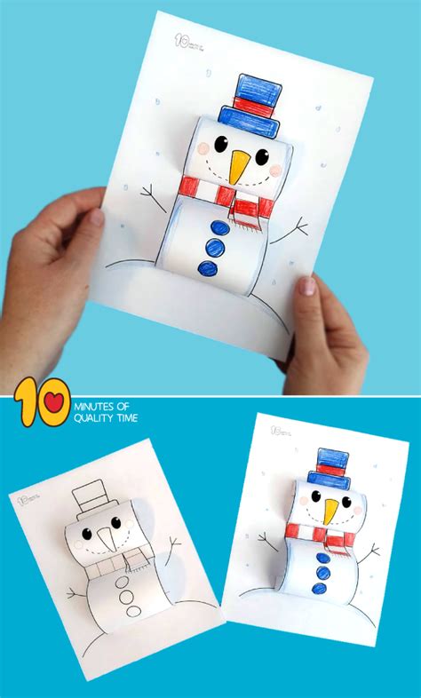 3D Snowman Craft – 10 Minutes of Quality Time