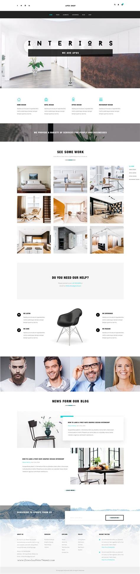 Apus - Multipurpose Funirure Shop,Interior Agency Psd Template | Web ...