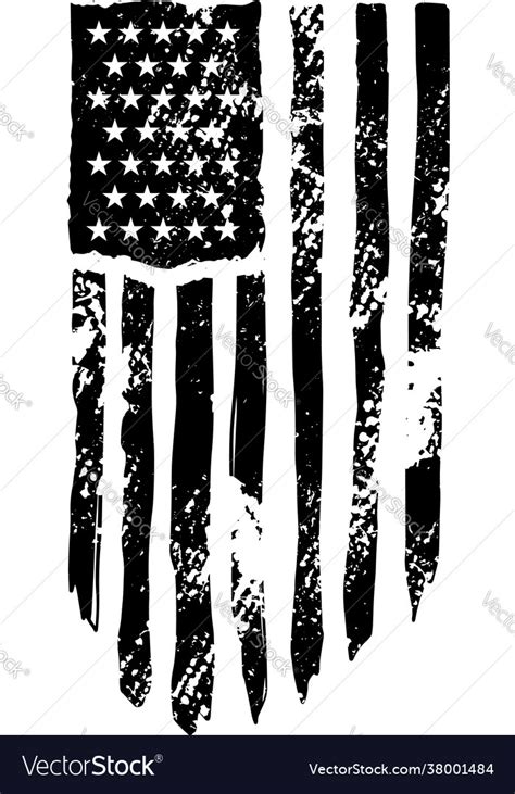 American flag in grunge style design element Vector Image