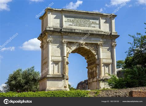 The Arch of Titus, Forum Romanum, Rome, Italy — Stock Photo ...