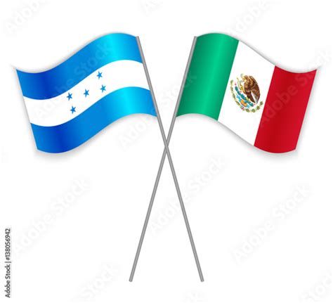 "Honduran and Mexican crossed flags. Honduras combined with Mexico ...