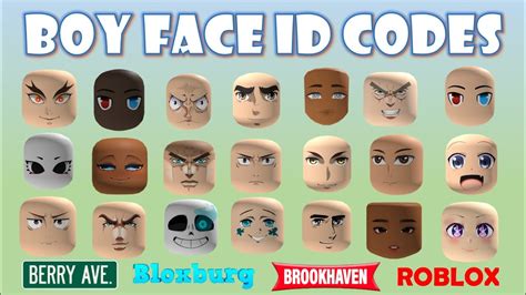 Boys Face/Anime Face ID Codes & Links [] Brookhaven, Bloxburg, Berry Avenue & other games ...