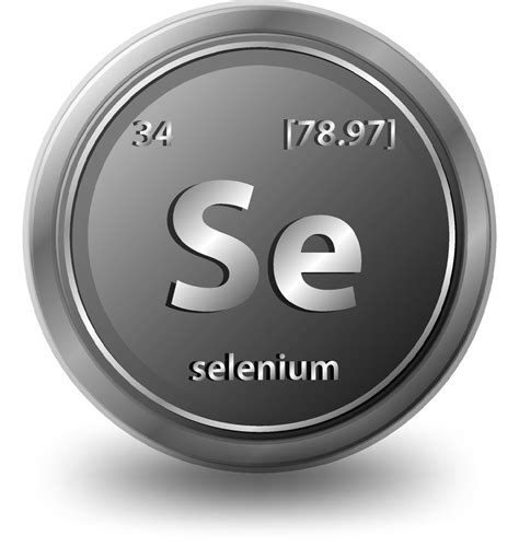 Selenium chemical element. Chemical symbol with atomic number and atomic mass. 1953432 Vector ...