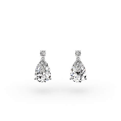 Trilliant Cut Diamond Drop Earrings - Platandia