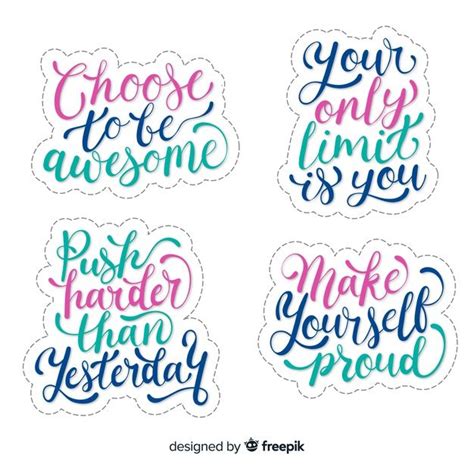 Paper & Party Supplies Paper bujo lettering stickers motivational ...