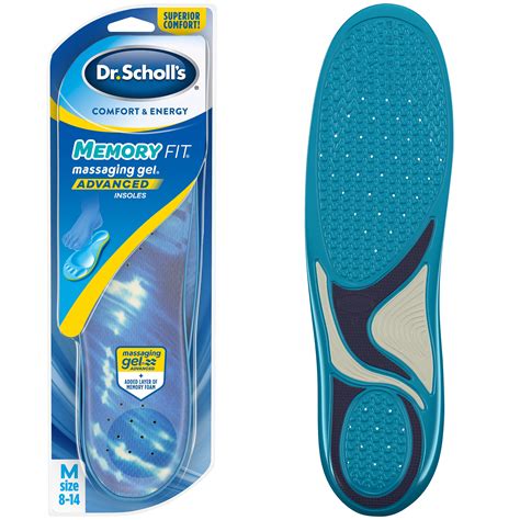 Dr. Scholl's MEMORY FIT Insoles with Massaging Gel Advanced, 1 Pair (Men's 8-14) - Walmart.com ...