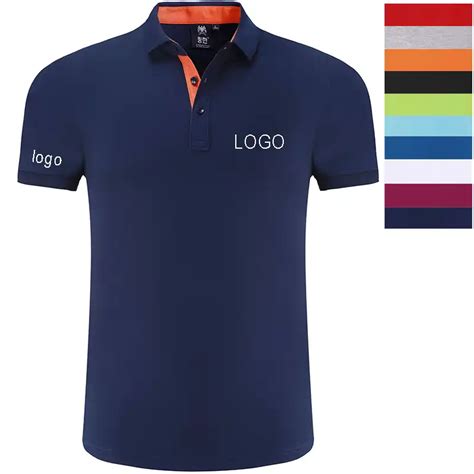 Custom embroidery personalised polo shirt full color text logo print ...