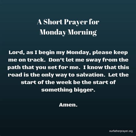 Monday Morning Prayer - A Christian Prayer to Start your week