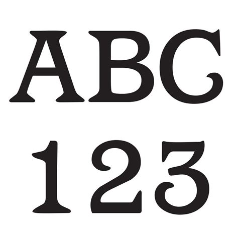 Size Chart Numbers To Letters