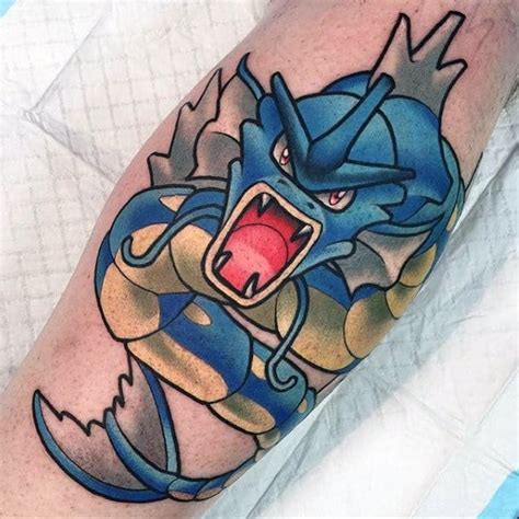 40 Gyarados Tattoo Designs For Men - Pokemon Ink Ideas