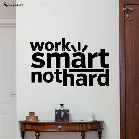 Inspiration Art Quotes Work Smart Not Hard Office Wall Decal ...