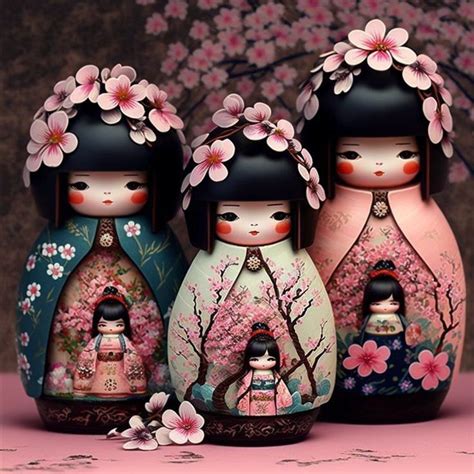 Matryoshka Doll, Kokeshi Dolls, Doll Drawing, Korean Painting ...