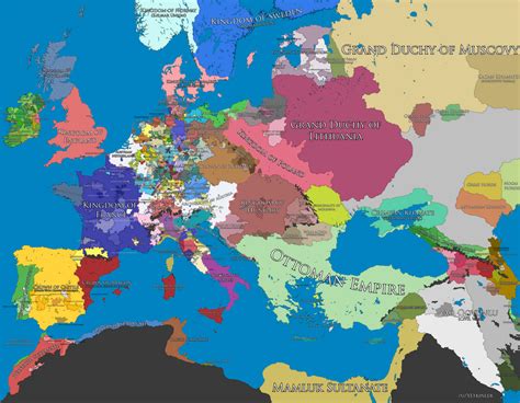 Map of Europe, 1500 : europe | Europe map, Map, Old world maps