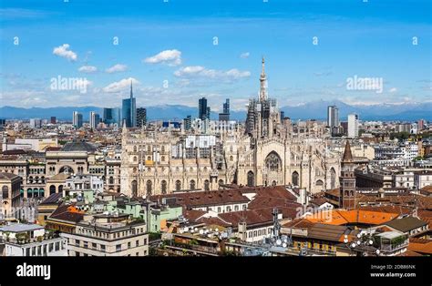 Aerial view of Duomo di Milano gothic cathedral church in Milan, Italy Stock Photo - Alamy