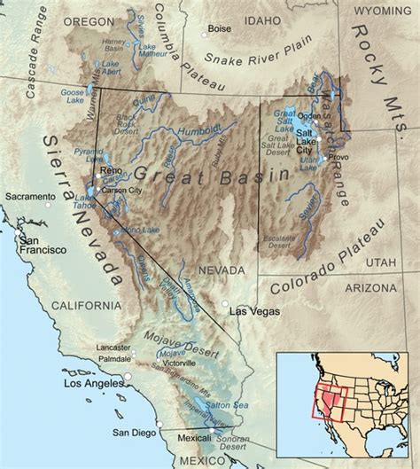 Great Basin Map | Great basin, Map, Sacred places